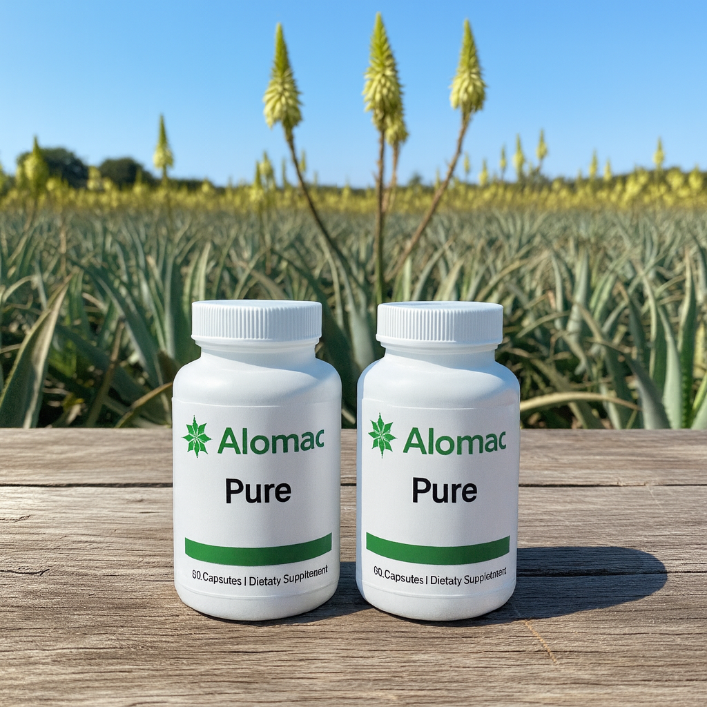 Deux flacons de capsules Vahona Aloe macroclada Alomac®