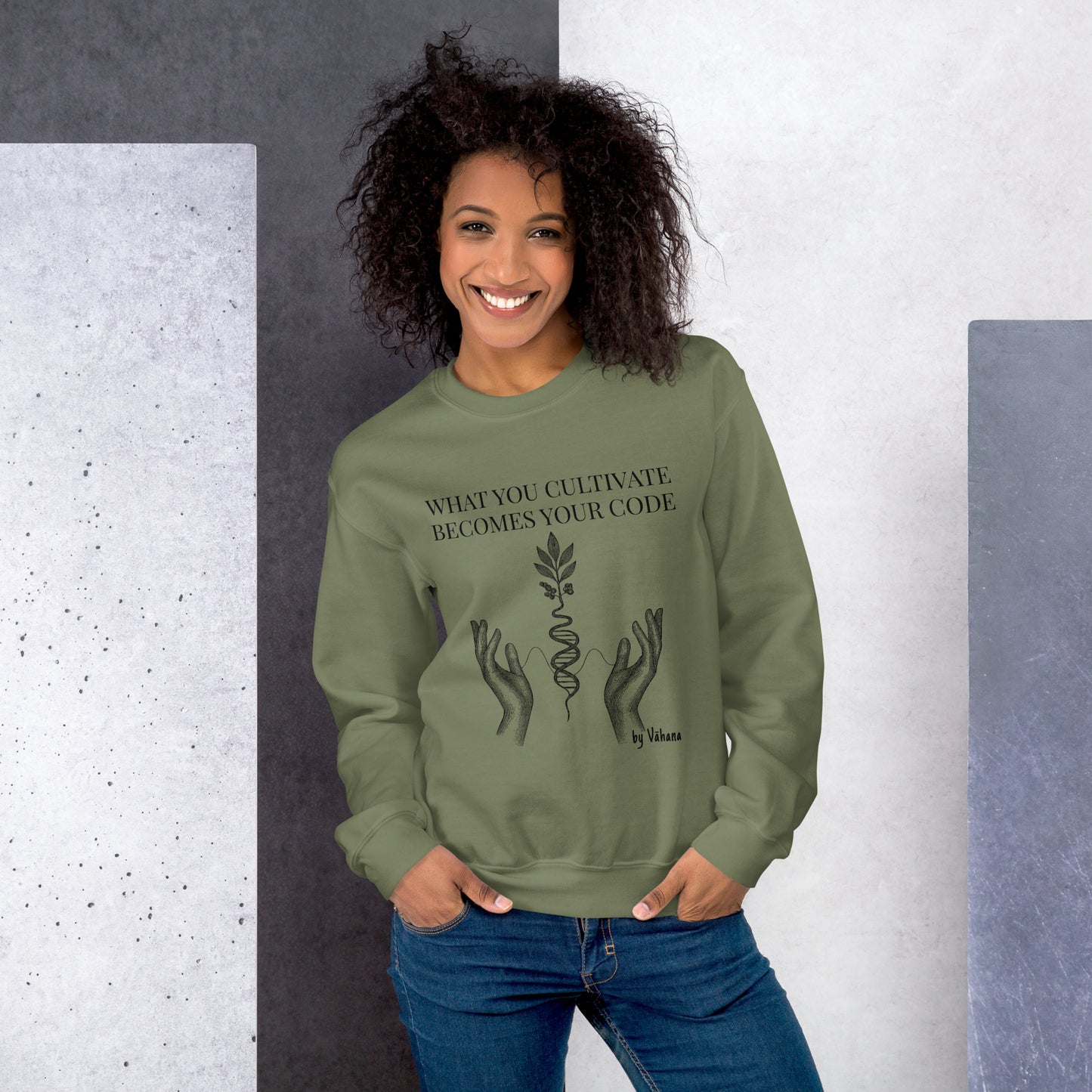What You Cultivate Becomes Your Code  – Sweatshirt biohacking, ADN féminin